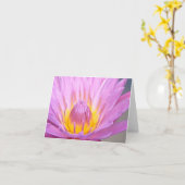 ピンク《植物》スイレンノテカード カード (黄色い花)