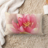 ピンク《植物》スイレンパステルランバーピロー ランバークッション (ブランケット)