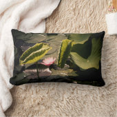 ピンク《植物》スイレン ランバークッション (ブランケット)