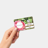 ピンク《植物》百日草フラワーカスタムイメージロゴ名タイトル バッジ (手持ち)