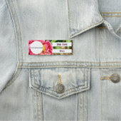 ピンク《植物》百日草フラワーカスタムイメージロゴ名タイトル 名札 (インサイチュ)