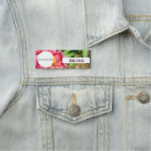 ピンク《植物》百日草フラワーカスタムイメージロゴ名タイトル 名札 (インサイチュ)