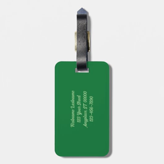 ピンク《植物》百日草フラワーペアパーソナライズされた抽象芸術 ラゲッジタグ (裏面縦)