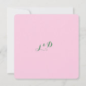 ピンク《植物》百日草結婚式招待状 招待状 (裏面)