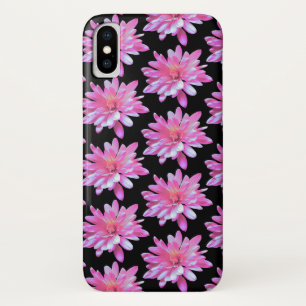 ピンク《植物》百日草、ピンクデイジー、花かわいらし柄 iPhone X ケース