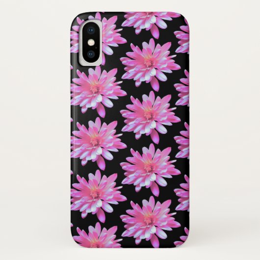 ピンク《植物》百日草、ピンクデイジー、花かわいらし柄 Case-Mate iPhoneケース (裏面)