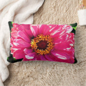 ピンク《植物》百日草 ランバークッション (ブランケット)