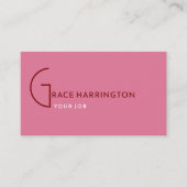 ピンク | 標準エレガントQRコード 名刺 (正面)