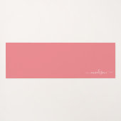 ピンク |水彩花モノグラムヨガマット ヨガマット (裏面(横))