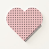 ピンク、水玉模様 ノートブック (裏面)