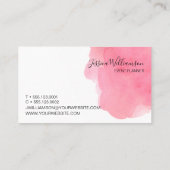 ピンク、水色、モダンシック、イベントプランナー 名刺 (裏面)