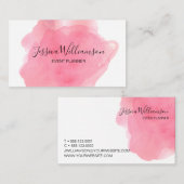 ピンク、水色、モダンシック、イベントプランナー 名刺 (正面/裏面)