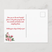 ピンク・牡丹の母の日 ポストカード (裏面)