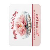 ピンク・牡丹の母の日 マグネット (縦)