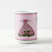 ピンク(犬)スタッフォードドッグズトピアリー コーヒーマグカップ (中央)