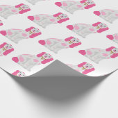 ピンク（犬）スタッフォードドッグラッピング紙 ラッピングペーパー (角)