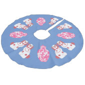 ピンク（犬）スタッフォード犬とジンジャージャー フェイクリネンツリースカート (アングル)