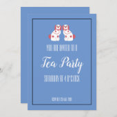 ピンク(犬)スタッフォード犬 招待状 (正面/裏面)