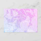 ピンク、王室のブルー、ベリーバイオレットの結婚フローラRSVP アドバイスカード (裏面)