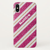 ピンク、白いケースメイトかろうじてiPhone Xケース Case-Mate iPhoneケース (裏面)