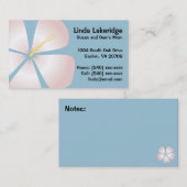 ピンク/白いハイビスカスの花のお母さんの接触カード コーリングカード (正面/裏面)