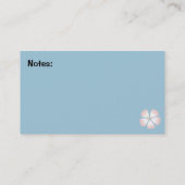 ピンク/白いハイビスカスの花のお母さんの接触カード コーリングカード (裏面)