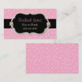 ピンク、白く、及び黒いお母さんの演劇の日付カード コーリングカード (正面/裏面)