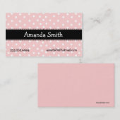 ピンク、白く、及び黒い演劇の日付カード コーリングカード (正面/裏面)