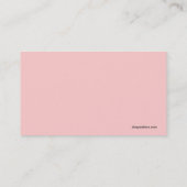 ピンク、白く、及び黒い演劇の日付カード コーリングカード (裏面)