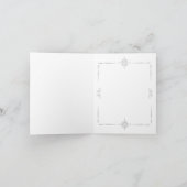 ピンク 白の雪の結晶 カード (内部)