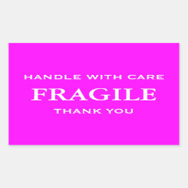 ピンク/白もろい。ハンドル気に付き。サンキュー. 長方形シール