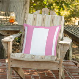 ピンク+白色ブロック アウトドアクッション