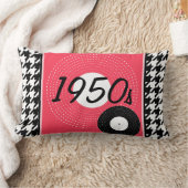 ピンク、白黒1950年代テーマ ランバークッション (ブランケット)