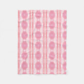 ピンク（白） フリースブランケット (正面)