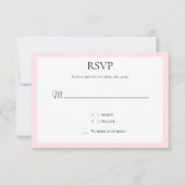 ピンク（白） 出欠カード (正面)