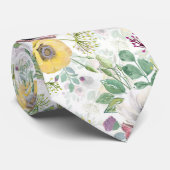 ピンク、白、黄色のアネモネ。 ネクタイ (ロール)