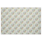 ピンク、白、黄色のアネモネ。 ファブリック (ファットクウォーター)