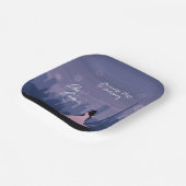 ピンク&石板ブルーパリスファイアキンセアニラトリ – ペーパープレート (傾斜あり)