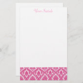 ピンク（紋章の）フラ・ダ・リ 便箋 (正面/裏面)