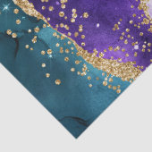 ピンク、紫とティール（緑がかった色）グリッターピーコックアゲート 薄葉紙 (詳細)