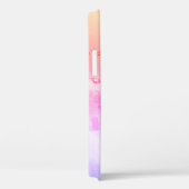 ピンク、紫と黄色のアゲート、DIYスクリプト名ブラック Case-Mate iPhoneケース (裏面 / 右)