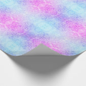 ピンク/紫の曇りデザイン ラッピングペーパー (コーナー)