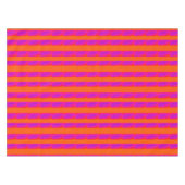 ピンク、紫色およびオレンジストライプの テーブルクロス (正面(横))