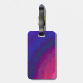ピンク、紫色および青の抽象的な日没 ラゲッジタグ (裏面縦)