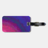 ピンク、紫色および青の抽象的な日没 ラゲッジタグ (裏面横)