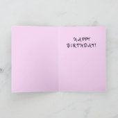 ピンク 紫色 彼女は特別な人 誕生日 サンキューカード (内部)