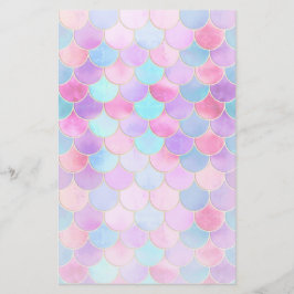 ピンク、紫、アクアマーメイドスケールパターン