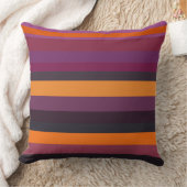 ピンク、紫、オレンジのストライプ クッション (ブランケット)