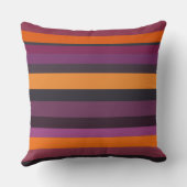 ピンク、紫、オレンジのストライプ クッション (裏面)