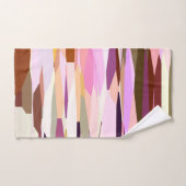 ピンク、紫、オレンジの抽象芸術 バスタオルセット (ハンドタオル)